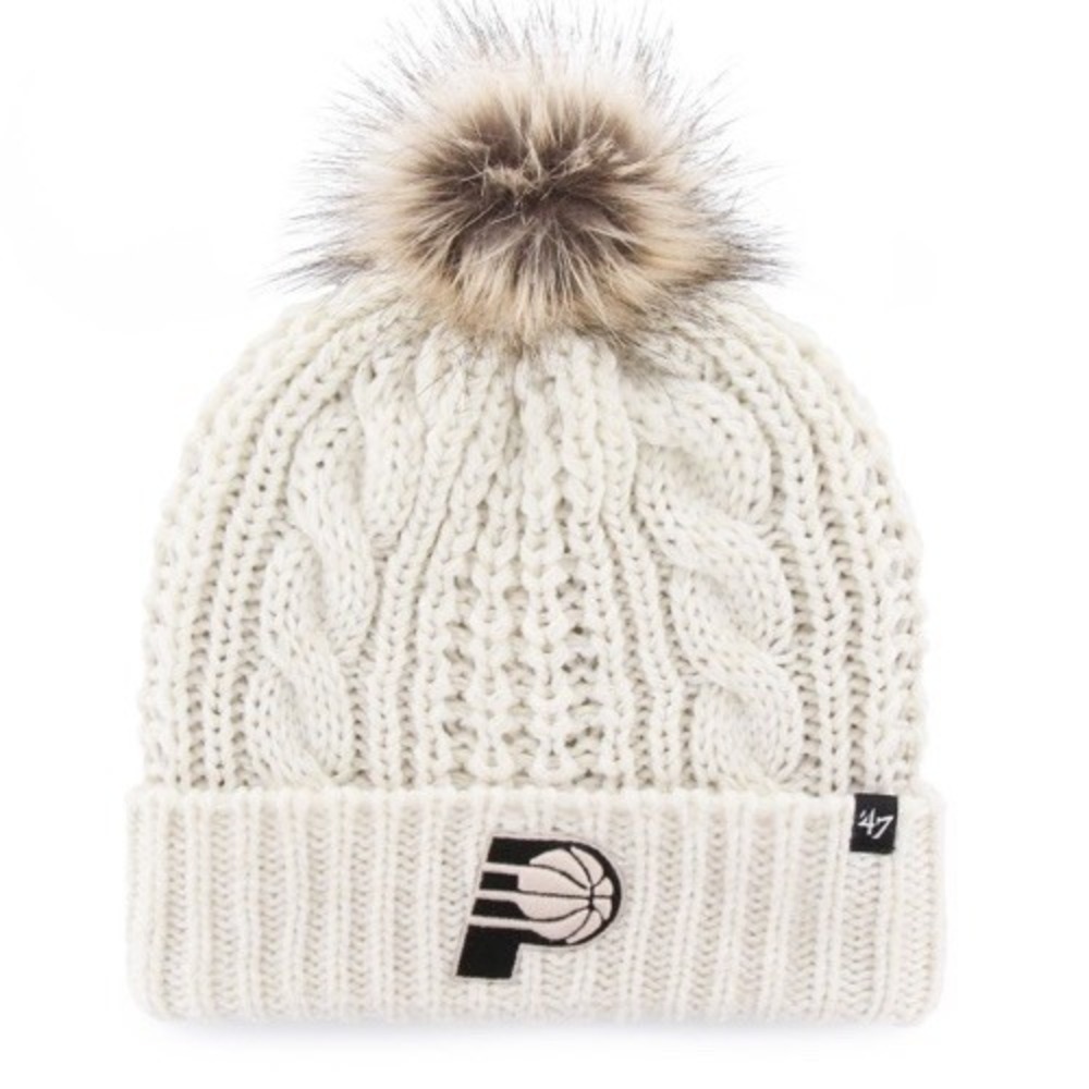 Indiana Pacers '47 Women's Meeko Cuffed Knit Hat with Pom **NEW**